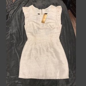 NWT ✨ Cutout Back Ivory/Rose Gold Dress